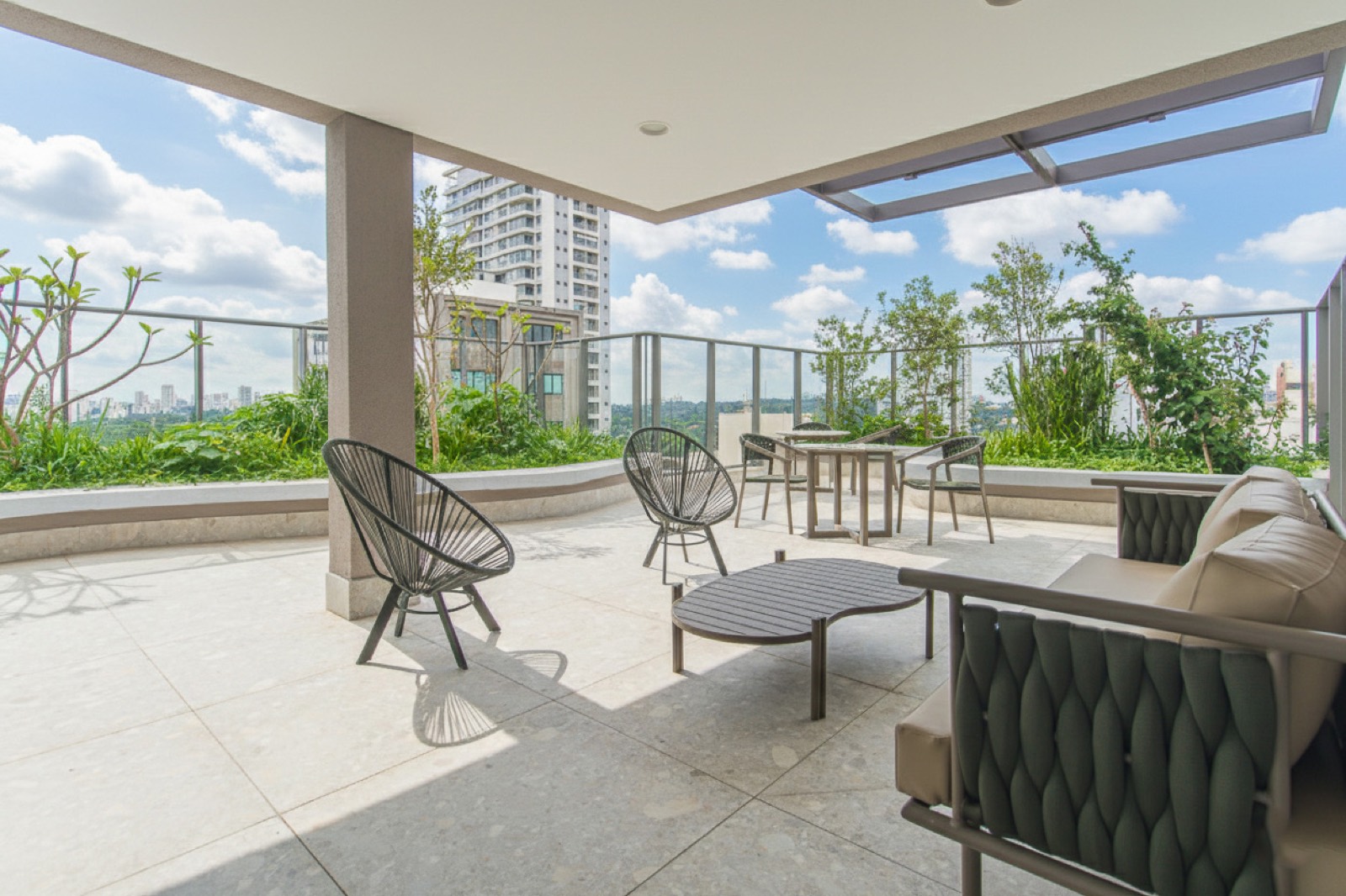 Lounge externo do Triunfo Campo Belo